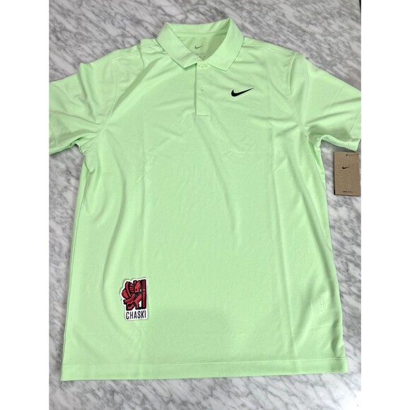 Nike NikeCourt Dri-FIT tennis Polo Highlighter green DH0857-376 Men's Medium - Picture 1 of 10